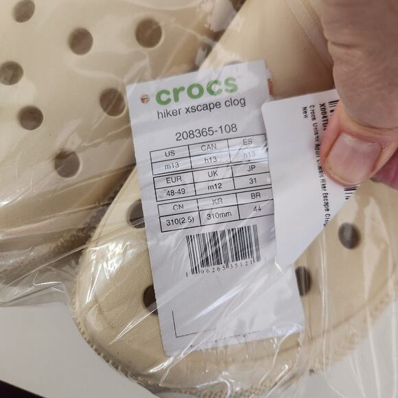 Crocs Unisex Adult Classic Hiker Escape Clogs, Vanilla, 13 Men/15 Women main image 7